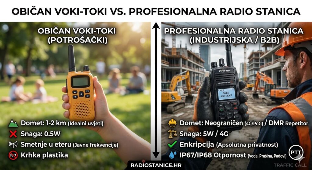 Voki toki vs. Profesionalna radio stanica